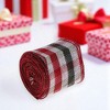 Unique Bargains Gift Wrap Ribbons Stitched Edge Reindeer Print Polyester 118.11"x2.48" 1 Pc - 2 of 4
