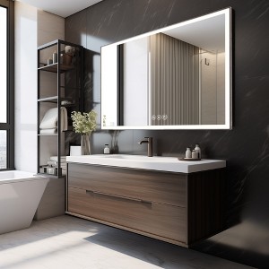 48*32in LED Framed Bathroom Vanity Mirror, Aluminum Frame with 45¡ã Beveled Angle Beveled Lights, 3 Colors, Anti-fog, Suitable for Modern Decoration - 1 of 1