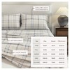 100% Cotton Plaid & Stripe Flannel Sheet Set - Great Bay Home - 3 of 4