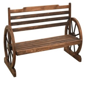 Patio Bench 44" Solid Firwood - 1 of 4