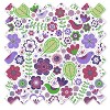 Bacati - Botanical Purple Pearl String Cotton Printed Single Window Curtain Panel - 4 of 4