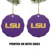 Louisiana State University Primary Logo Porcelain Scalloped Holiday Christmas Tree Ornament  2.8" (7.1 cm) - 2 of 4