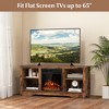 Tangkula Fireplace TV Stand for 65" Flat Screen TV w/ 18" Electric Fireplace Heater - 3 of 4