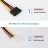 iMountek"2-Pack 4 Pin Male to 15 Pin Female Data Cable Adapter Converter for Hard Drive Connection"Black - 2 of 4
