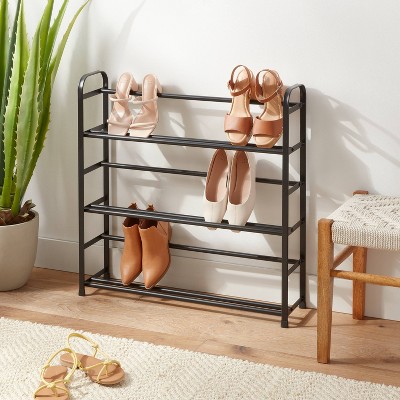 Small Space Metal Shoe Rack Black - Brightroom&#8482;