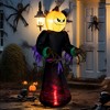HOMCOM 7ft Tall Inflatable Halloween Pumpkin Reaper Light Up Yard Decoration with  LED Lights and Fan - 2 of 4