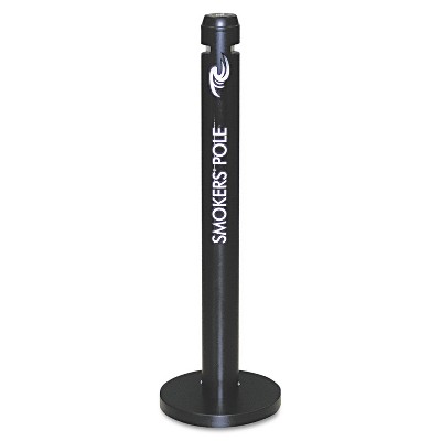 Rubbermaid Commercial Smoker's Pole Round Steel Black R1BK