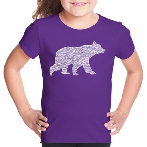 LA Pop Art Girl's Word Art T-shirt - Mama Bear - 1 of 4