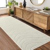 Runner Rug – Shaggy, Soft, Non-Slip, Non-Shedding Indoor Hallway Runner, Accent Rug with Modern Wave Pattern for Bedroom, Nursery - 2 of 4