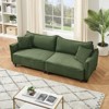 FURNIinspire Sofas Modern Double Fabric Sofa for Living Room, Apartment, Office with Two Throw Pillow, for Living Rooms, Green, 87.8"*35.4"*32.3" - 4 of 4