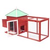 vidaXL Chicken Coop Red Solid firwood, plywood, galvanized steel Large - 3 of 4