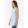 Woman Within Perfect Printed Sleeveless Shirred V-Neck Tunic - 4 of 4
