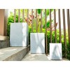 Set of 3 Kante Lightweight Modern Square Outdoor Planters Slate Gray - Rosemead Home & Garden, Inc. - 4 of 4