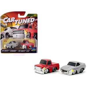 "Pro Street" Series 1 Chevrolet Double Pack Set of 2 Cars Die Cast Model Cars by CarTuned - 1 of 3