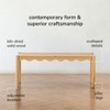 MH London Tilly 47" Solid Wood Entryway Bench with Scallop Edge - 3 of 4