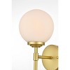 Elegant Lighting Ansley 1 light Brass and frosted white Bath Sconce - 3 of 4
