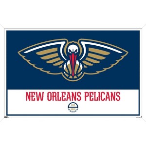 Trends International NBA New Orleans Pelicans - Logo 21 Framed Wall Poster Prints - 1 of 4