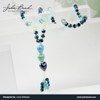 Crystal Lane DIY 4x6mm Blue Mix Glass Faceted Rondelle 7" Designer 4 Bead Strands - 3 of 4