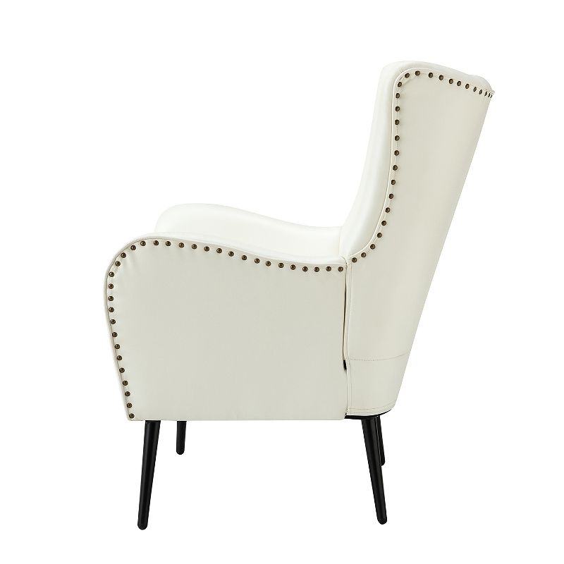 Harpocrates Classic Armchair with wingback and nailhead trim | ARTFUL LIVING DESIGN, 4 of 12