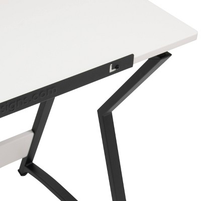 36" Wide Adjustable White and Black Craft Drawing Table