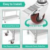Acekool 36" NSF Stainless Steel Prep Table – 2-Tier Commercial Workstation for Kitchen, Garage & Restaurant Use - 3 of 4
