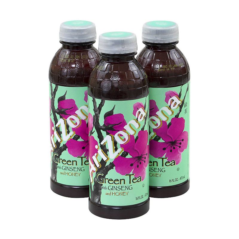 Arizona Green Tea Ginseng and Honey - 24pk/16 fl oz Bottles, 2 of 4