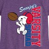 Girls' - Peanuts - Snoopy Varsity Squad Fitted Short Sleeve Graphic T-Shirt - 2 of 4
