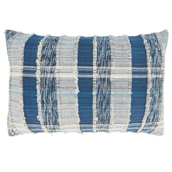 Saro Lifestyle Saro Lifestyle Striped Design Woven Cotton Pillow Cover