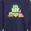Boys' SpongeBob SquarePants It's Lit Hanukkah Long Sleeve Graphic T-Shirt - Navy - Medium - 2 of 4