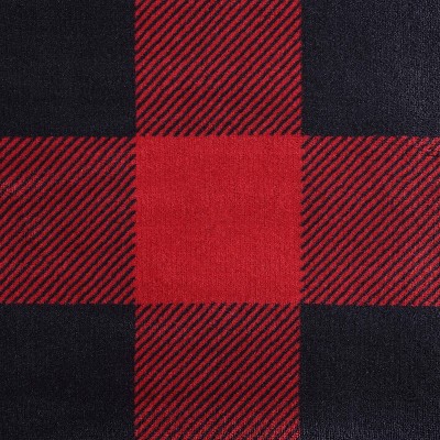 Cabin Plaid Red Fleece & Cotton Sherpa Reversible Throw Blanket