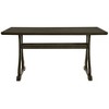 6-Piece Trestle Dining Set: Upholstered Chairs, Bench & Smooth Backs - Versatile for Dining, Living, Kitchen - 4 of 4