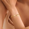 Turandoss 18K Gold Initial Bracelets for Women Girls - Dainty Disc Letter Beaded Cross Bracelet Stretch, Communion Gifts for Girls, Jewelry for Women - 4 of 4