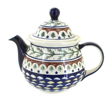 Blue Rose Polish Pottery 943 Zaklady Large Teapot