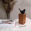 Black Bird Figure Cast Iron, Wood & MDF - Foreside Home & Garden - 2 of 4