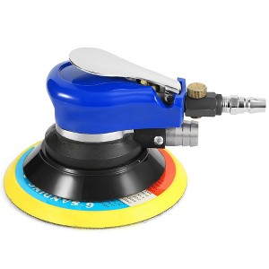iMountek "6-Inch Pneumatic Random Orbital Sander with 10,000 RPM & 7 Sandpapers – Perfect for Smooth Finishes!" Black - 1 of 3