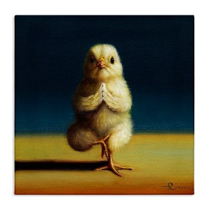 Stupell Industries Yellow Chick Meditating Yoga Pose Animal Fitness Canvas Art, 36" x 36" - 1 of 4