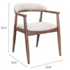 Zuo Goka Dining Chair Beige & Walnut - 2 of 2