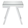 Vynxaria Contemporary Glam Mirrored Top Square End Table, Silver - 4 of 4