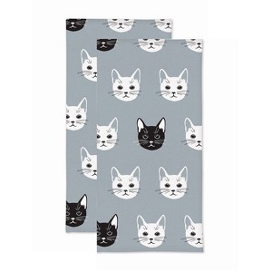 2pk Nine Lives Designer Print Kitchen Towel - MU Kitchen - 1 of 3