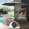 Tangkula 9 Ft Patio Table Market Umbrella w/ 18 Solar LED Lights & Heavy-duty Base - 2 of 4