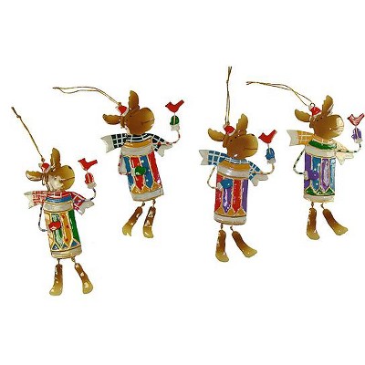 Northlight 216ct Reindeer Christmas Ornament Set 7.25" - Brown/Blue