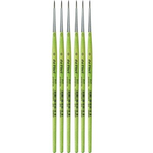 da Vinci FIT Synthetics Student Brush, Synthetic, Acrylic & Tempera, Round, Series 373, Size 0, Pack of 6 - 1 of 3