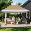 12x12 FT Gazebo Outdoor Canopy Tent, with Mosquito Netting, 4 Sandbags & Wheeled Bag, Double Tiers & Mesh Netting, for Backyard - 2 of 4