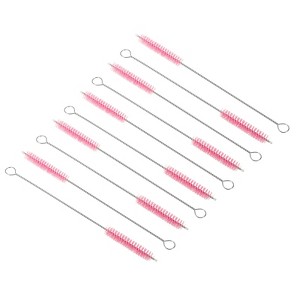 Unique Bargains Nylon Flexible Bendable Long Reusable Drinking Straw 10 Pcs - 1 of 4