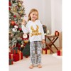 PATPAT Christmas Family Matching Letters Embroidered Long-sleeve Hooded Fleece Pajamas Sets with Christmas Socks White - 2 of 4