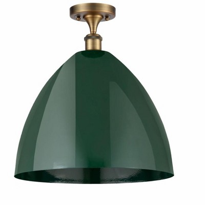 Plymouth Dome - 1 Light Semi-Flush Mount In Industrial Style-18.75 Inches Tall and 16 Inches Wide
