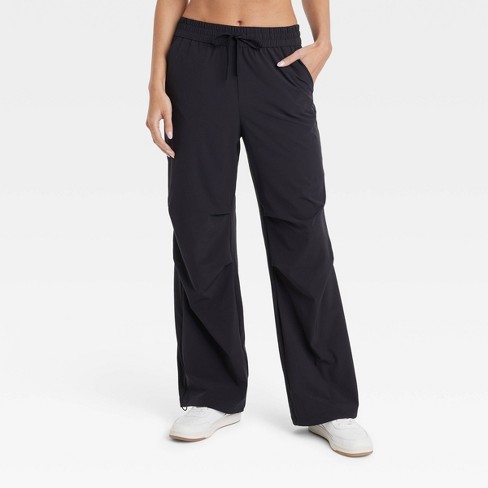 Women's Mid-rise Parachute Pants - Joylab™ Black Xs : Target