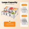 YIYIBYUS 2-Tier Stainless Steel Expandable Spice Rack, 8 Pans - 3 of 4