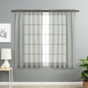 Designer Sheer Voile Rod Pocket Curtains For Small Windows - 2 of 3