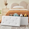 VECELO Folding Storage Ottoman Bench, Versatile Shoestool & Footstool, Bedroom Bench with Storage, Holds up to 660 lb - 4 of 4